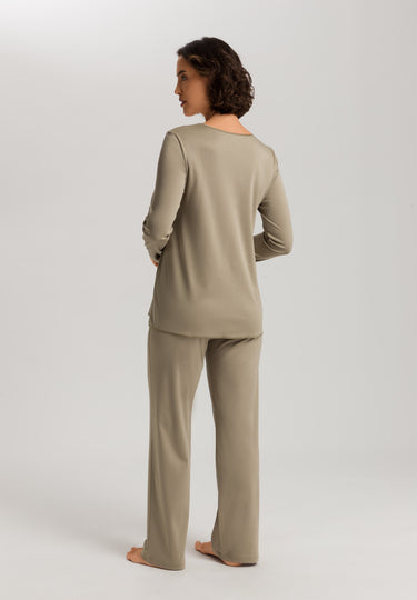 Cotton Silk V-Neck Cotton Pajama Set | Silver Sage 74816-2651